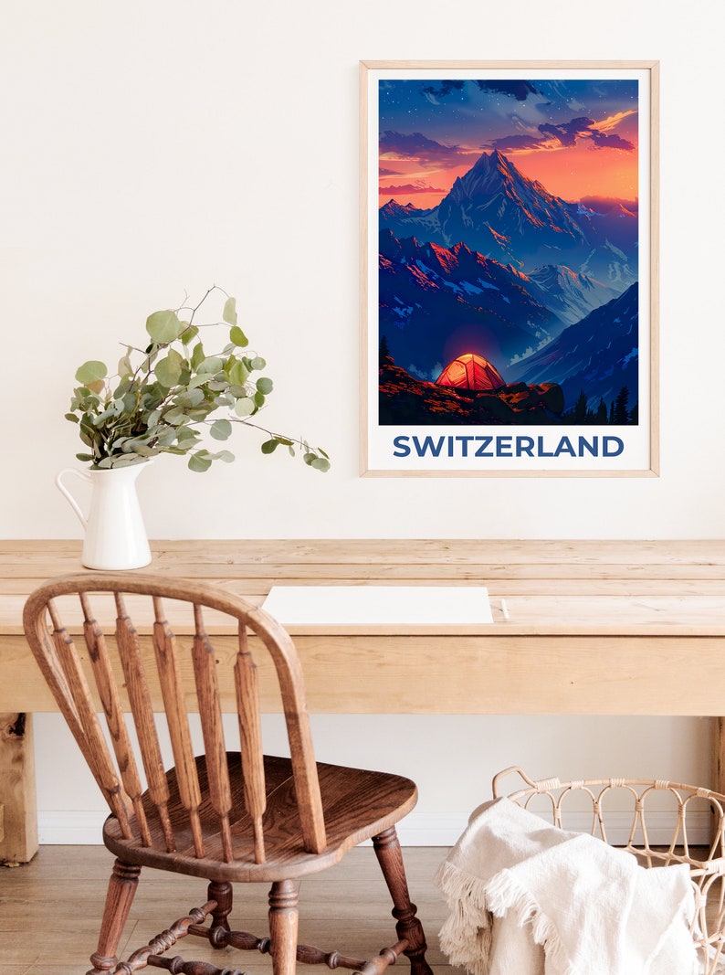 Switzerland Poster, Switzerland Print, Swiss Alps Poster, Swiss Alps Print, Switzerland Travel Poster, Europe Poster, Switzerland Art