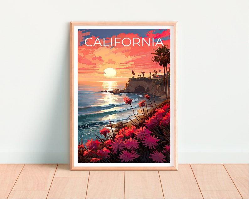 California Travel Poster, Coast Wall Art, Coast Print, California Poster, Coast Poster, California Print, California Art