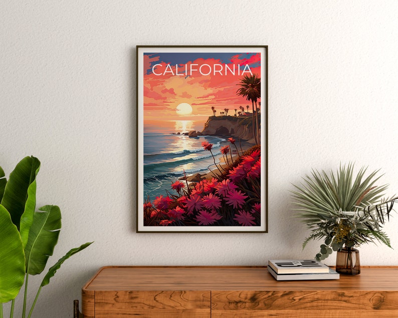 California Travel Poster, Coast Wall Art, Coast Print, California Poster, Coast Poster, California Print, California Art