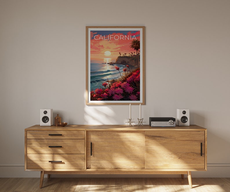 California Travel Poster, Coast Wall Art, Coast Print, California Poster, Coast Poster, California Print, California Art
