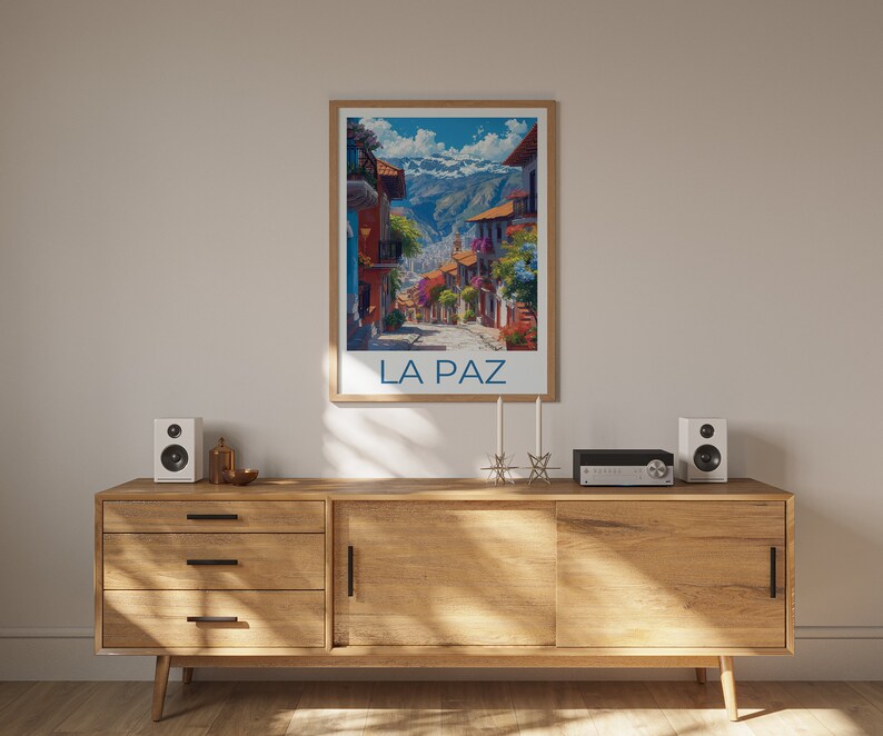 La Paz Travel Poster, Bolivia Wall Art, Bolivia Print, La Paz Poster, La Paz Poster, La Paz Print, La Paz Wall Decor