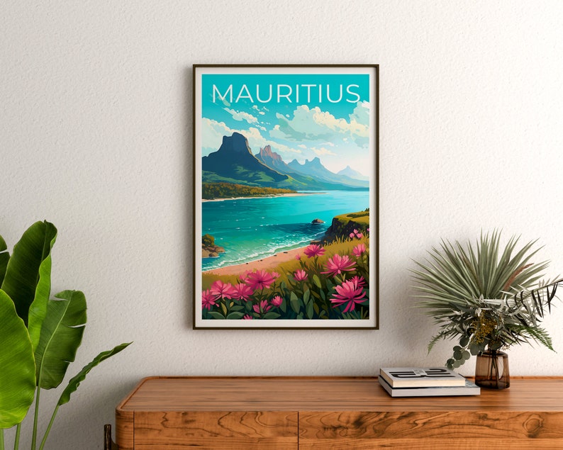 Mauritius Poster, Mauritius Print, Coast Art, Coast Print, Mauritius Travel Poster, Mauritius Gift