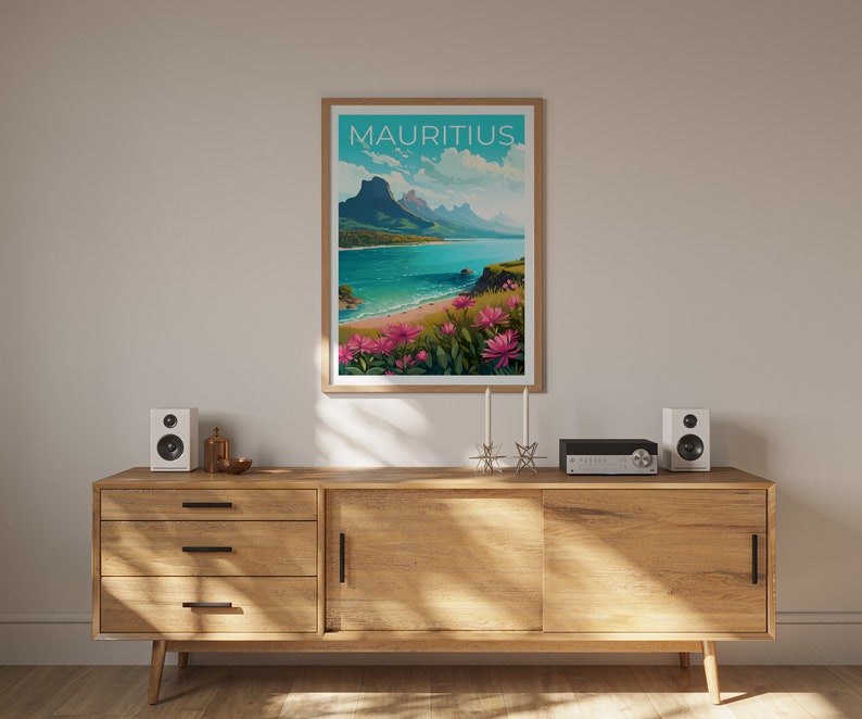 Mauritius Poster, Mauritius Print, Coast Art, Coast Print, Mauritius Travel Poster, Mauritius Gift