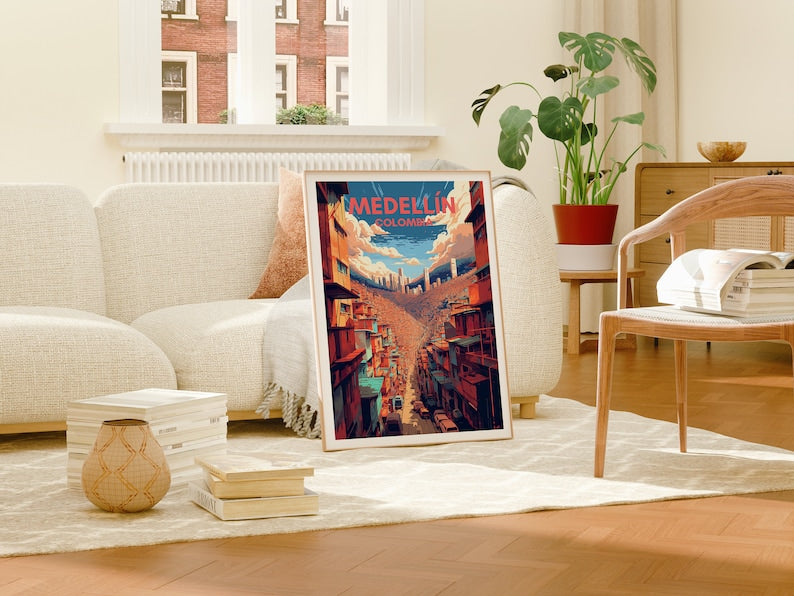 Medellín Travel Poster, Medellín Print, Medellin Poster, Medellin Colombia Poster, Colombia Print, Medellin Art, Colombia Art, Medellin Gift