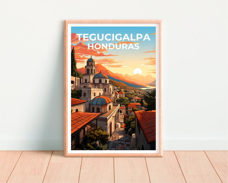 Tegucigalpa Travel Poster, Honduras Wall Art, Honduras Print, Tegucigalpa Poster, Honduras Poster, City Poster, Tegucigalpa Art