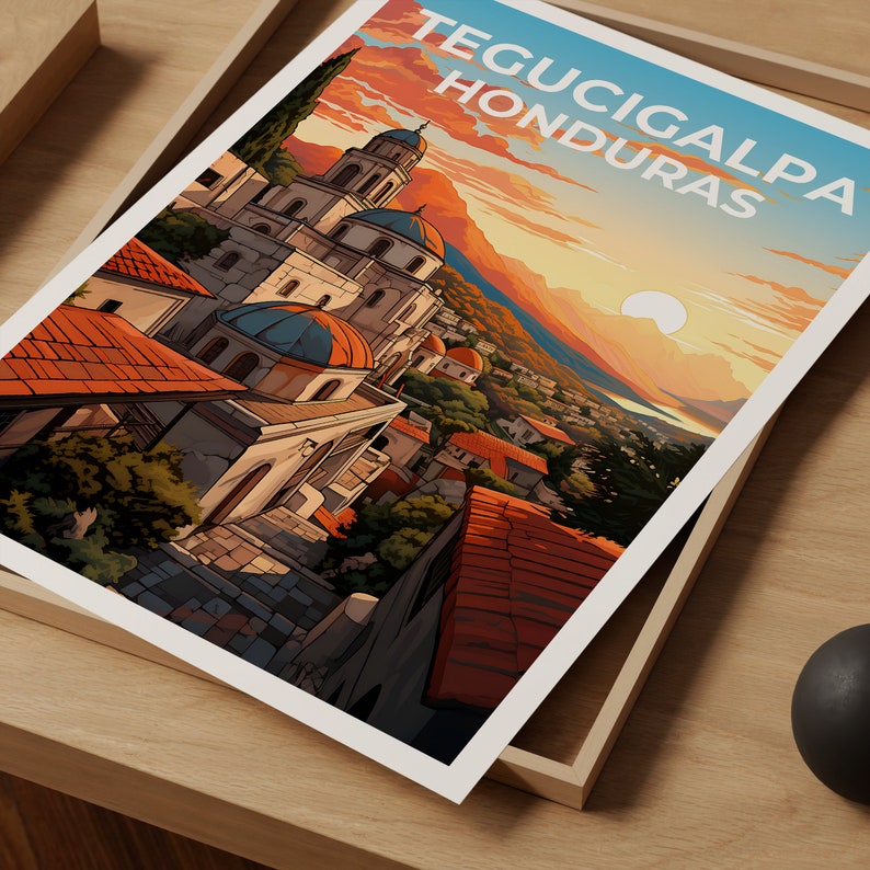 Tegucigalpa Travel Poster, Honduras Wall Art, Honduras Print, Tegucigalpa Poster, Honduras Poster, City Poster, Tegucigalpa Art