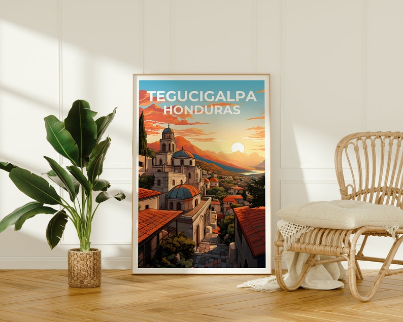 Tegucigalpa Travel Poster, Honduras Wall Art, Honduras Print, Tegucigalpa Poster, Honduras Poster, City Poster, Tegucigalpa Art
