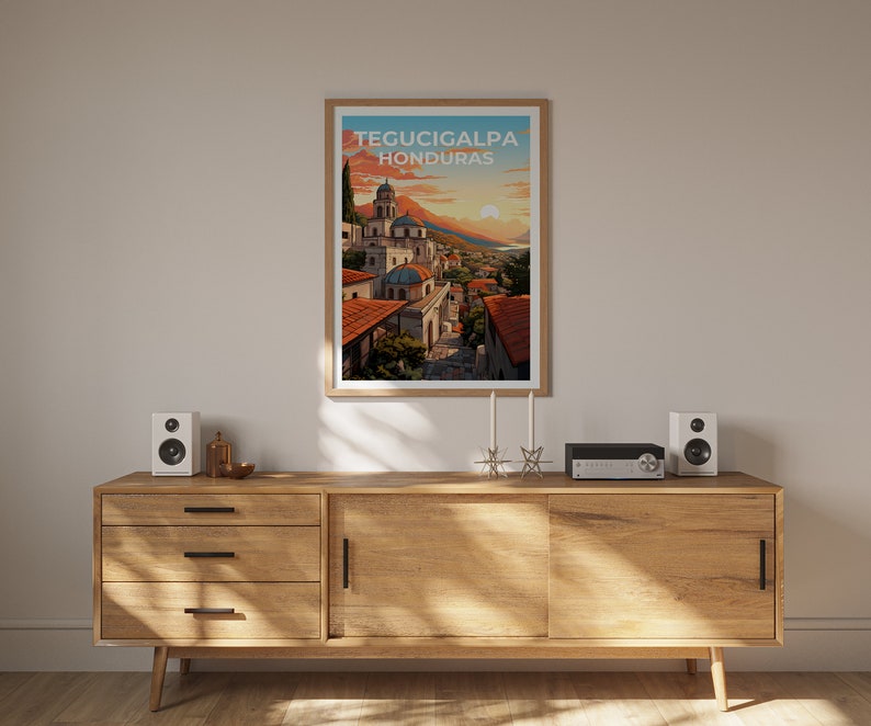 Tegucigalpa Travel Poster, Honduras Wall Art, Honduras Print, Tegucigalpa Poster, Honduras Poster, City Poster, Tegucigalpa Art