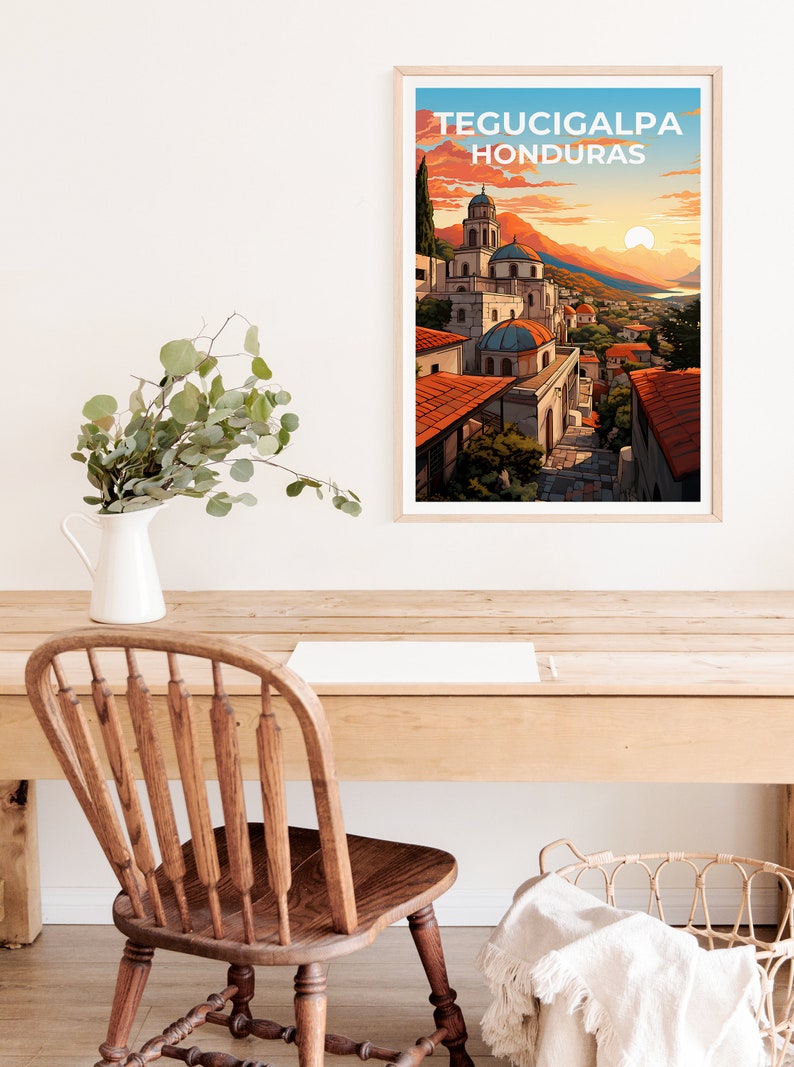Tegucigalpa Travel Poster, Honduras Wall Art, Honduras Print, Tegucigalpa Poster, Honduras Poster, City Poster, Tegucigalpa Art