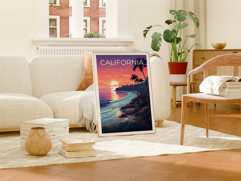 California Travel Poster, Coast Wall Art, Coast Print, California Poster, Coast Poster, California Print, California Art