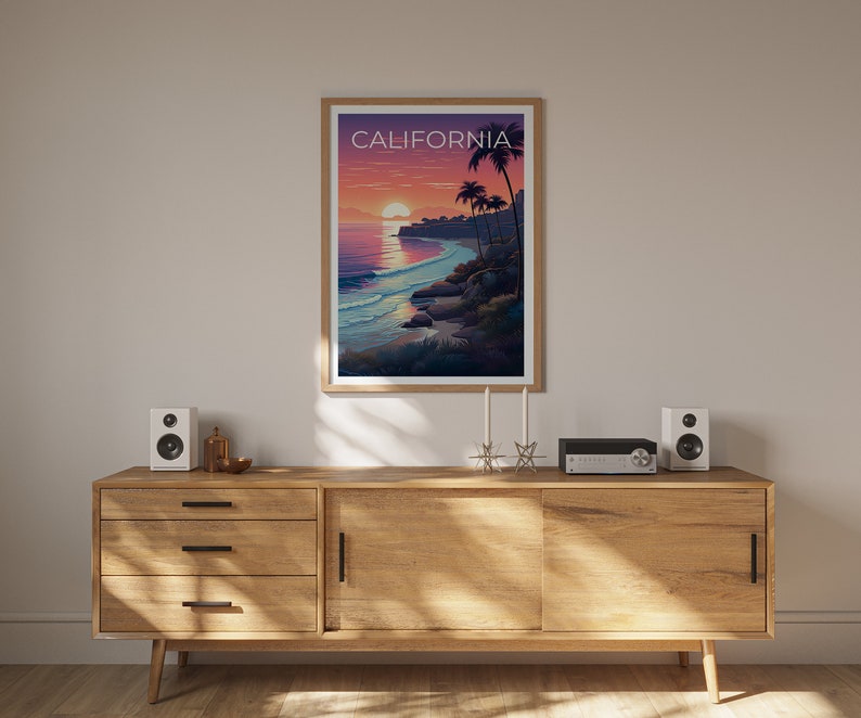 California Travel Poster, Coast Wall Art, Coast Print, California Poster, Coast Poster, California Print, California Art