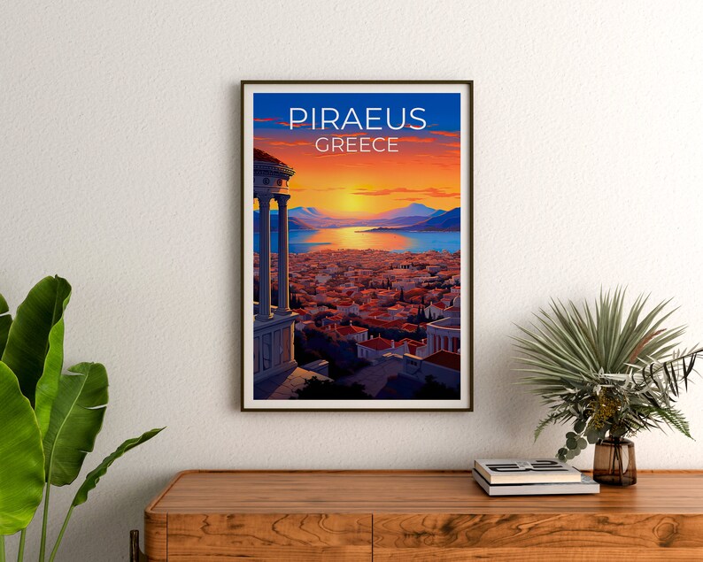 Piraeus Poster, Piraeus Print, Greece Poster, Greece Print, Piraeus Travel Poster, Europe Poster, Piraeus Art