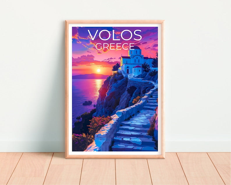 Volos Poster, Greece Print, Greece Poster, Volos Print, Volos Travel Poster, Greece Art, Volos Art