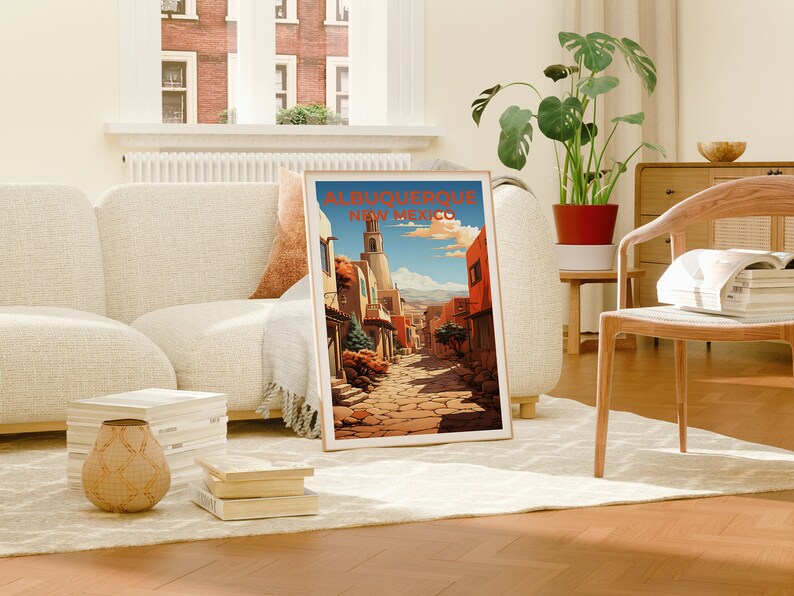 Albuquerque Travel Poster, New Mexico Wall Art, New Mexico Print, Albuquerque Poster, New Mexico Poster, City Poster, Albuquerque Art