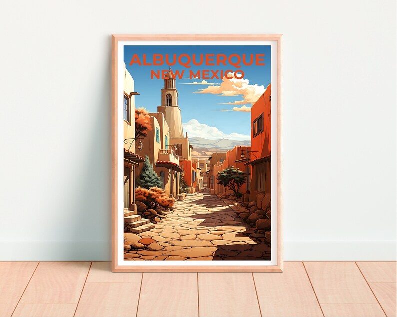 Albuquerque Travel Poster, New Mexico Wall Art, New Mexico Print, Albuquerque Poster, New Mexico Poster, City Poster, Albuquerque Art