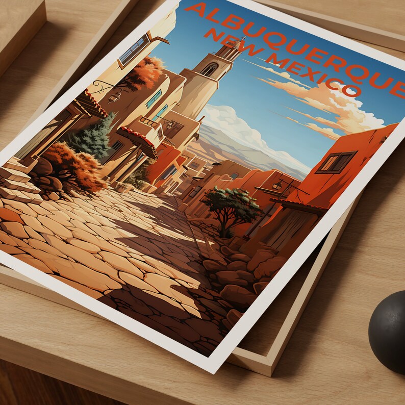 Albuquerque Travel Poster, New Mexico Wall Art, New Mexico Print, Albuquerque Poster, New Mexico Poster, City Poster, Albuquerque Art