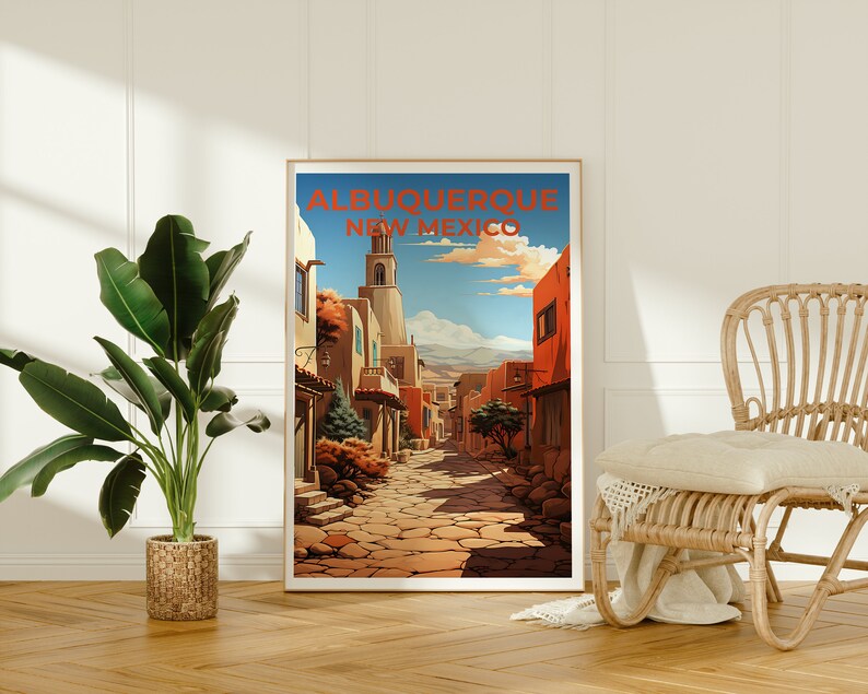 Albuquerque Travel Poster, New Mexico Wall Art, New Mexico Print, Albuquerque Poster, New Mexico Poster, City Poster, Albuquerque Art