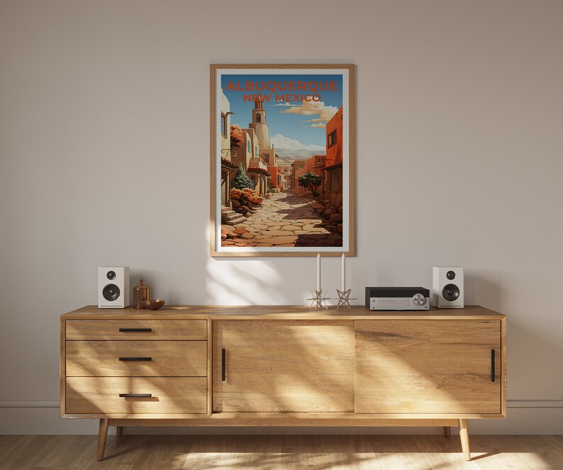 Albuquerque Travel Poster, New Mexico Wall Art, New Mexico Print, Albuquerque Poster, New Mexico Poster, City Poster, Albuquerque Art