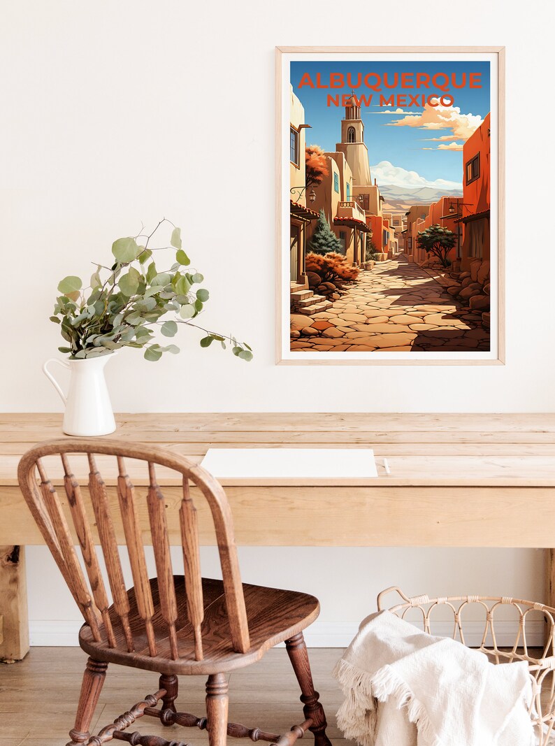 Albuquerque Travel Poster, New Mexico Wall Art, New Mexico Print, Albuquerque Poster, New Mexico Poster, City Poster, Albuquerque Art