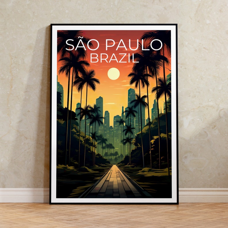 São Paulo Poster, Brazil Print, São Paulo Art, São Paulo Print, São Paulo Travel Poster, Brazil Poster, São Paulo Wall Art