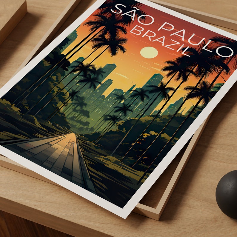 São Paulo Poster, Brazil Print, São Paulo Art, São Paulo Print, São Paulo Travel Poster, Brazil Poster, São Paulo Wall Art