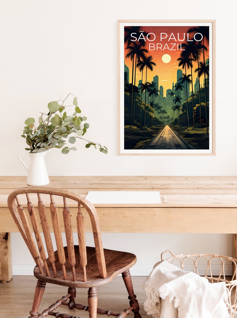 São Paulo Poster, Brazil Print, São Paulo Art, São Paulo Print, São Paulo Travel Poster, Brazil Poster, São Paulo Wall Art
