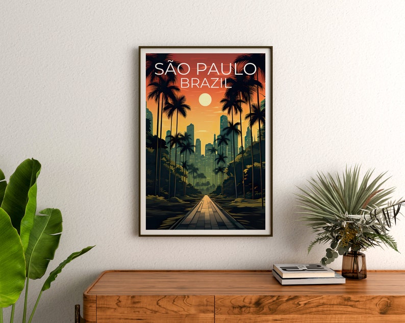 São Paulo Poster, Brazil Print, São Paulo Art, São Paulo Print, São Paulo Travel Poster, Brazil Poster, São Paulo Wall Art