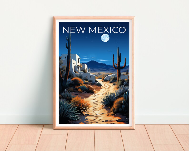 Affiche du Nouveau-Mexique, Impression du Nouveau-Mexique, Art Pueblo, Impression Pueblo, Affiche de voyage du Nouveau-Mexique, Affiche Pueblo du Nouveau-Mexique, Art mural du Nouveau-Mexique
