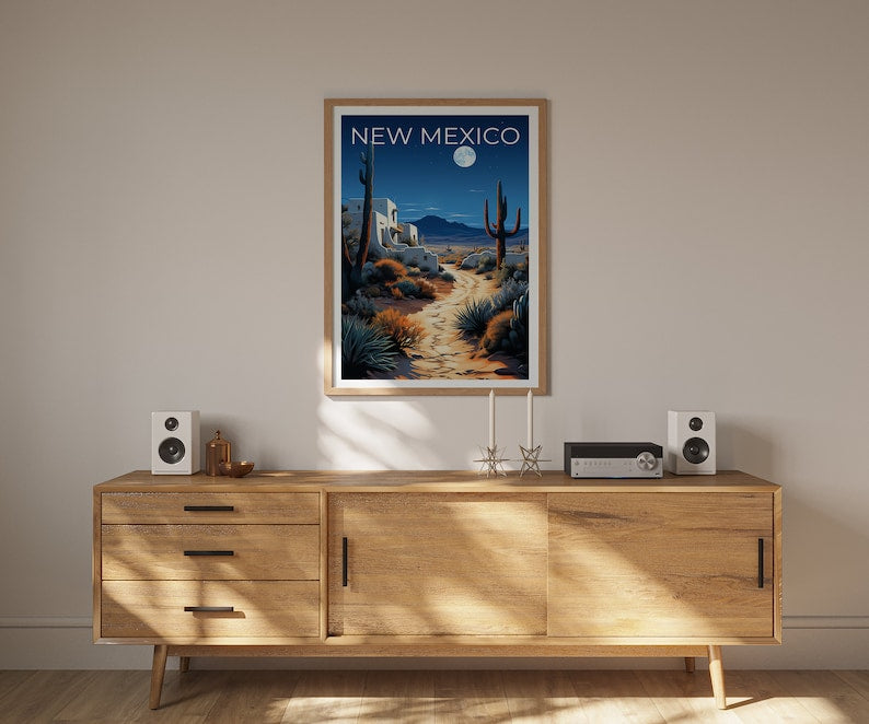 Affiche du Nouveau-Mexique, Impression du Nouveau-Mexique, Art Pueblo, Impression Pueblo, Affiche de voyage du Nouveau-Mexique, Affiche Pueblo du Nouveau-Mexique, Art mural du Nouveau-Mexique