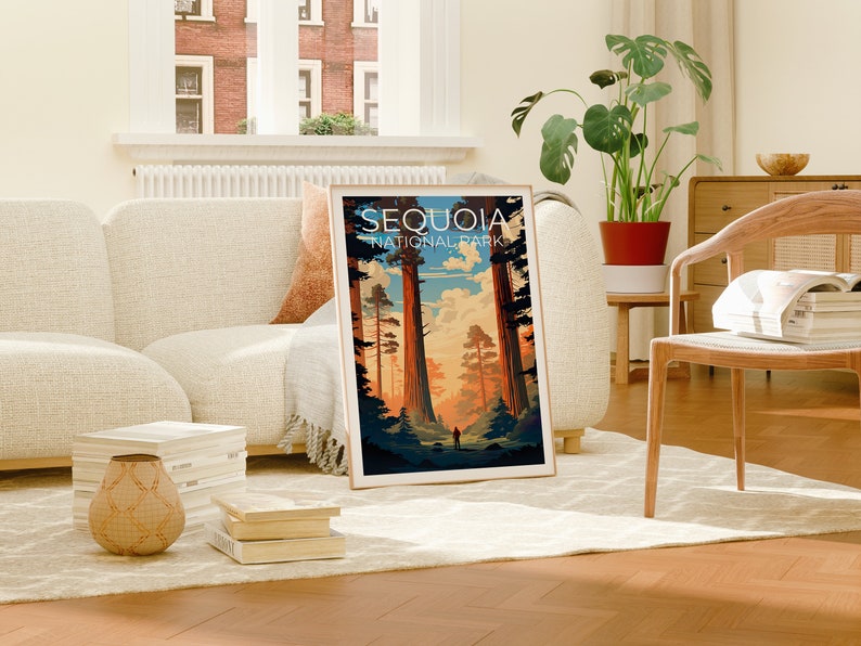 Sequoia Travel Poster, California Wall Art, California Print, Sequoia Poster, California Poster, Sequoia Trees Poster, Sequoia Print