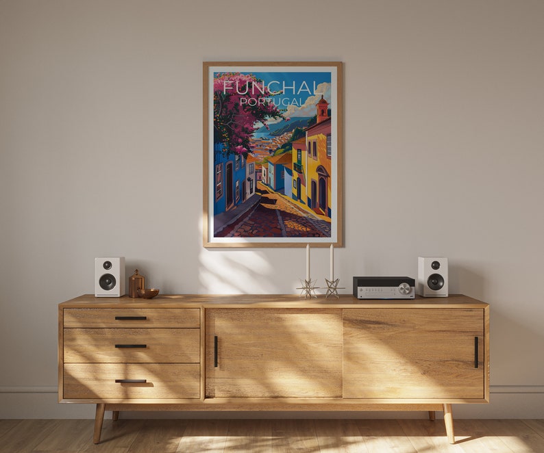 Funchal Travel Poster, Portugal Wall Art, Portugal Print, Funchal Poster, Portugal Poster, Funchal Print, Funchal Art