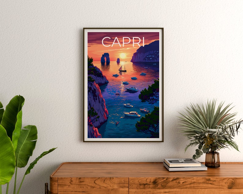 Capri Poster, Capri Print, Italy Poster, Italy Print, Capri Travel Poster, Italy Art, Capri Art