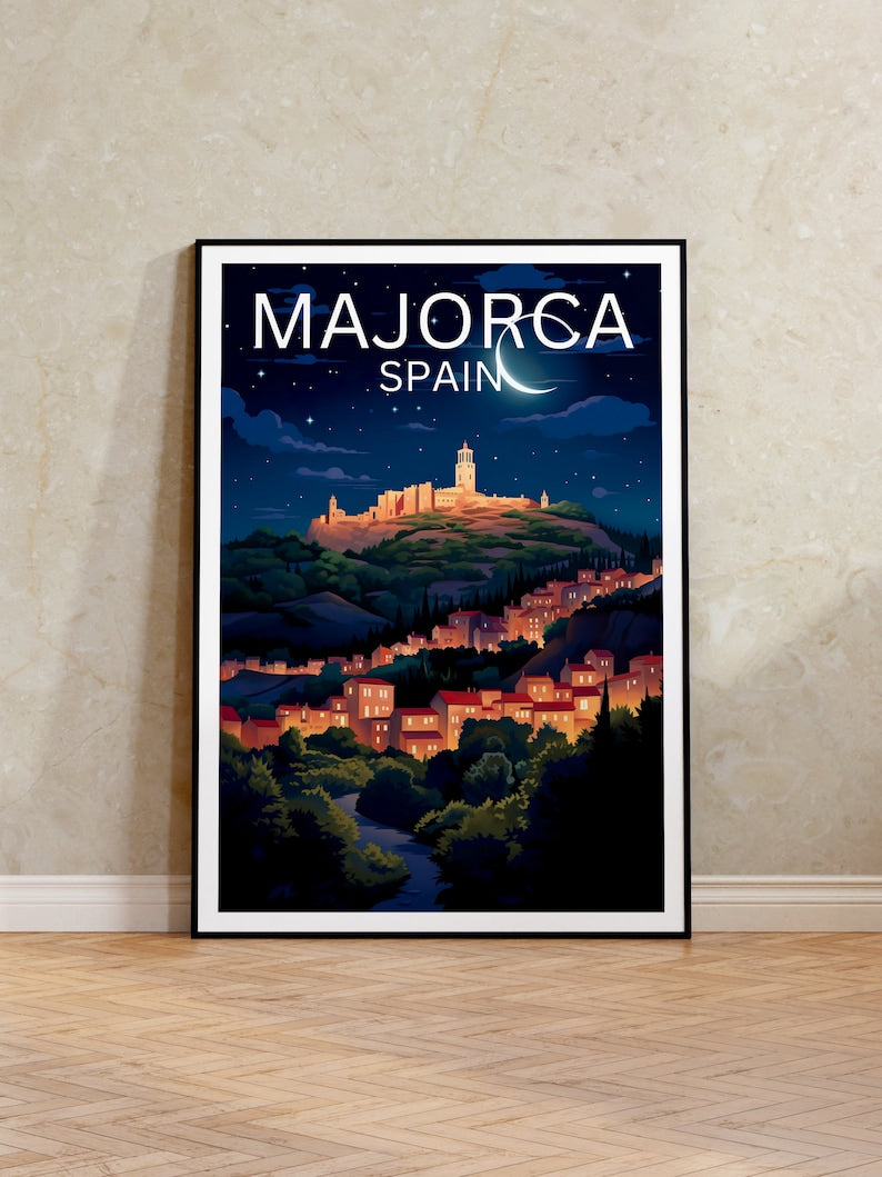 Majorca Travel Poster, Spain Wall Art, Spain Print, Majorca Poster, Mallorca Poster, Island Poster, Majorca Art