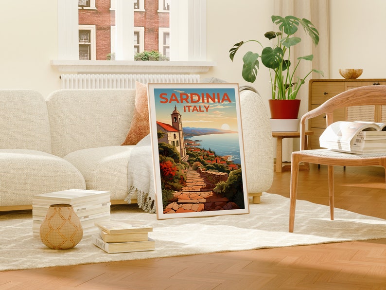Sardinia Travel Poster, Italy Wall Art, Italy Print, Sardinia Poster, Italy Poster, Nature Poster, Sardinia Art