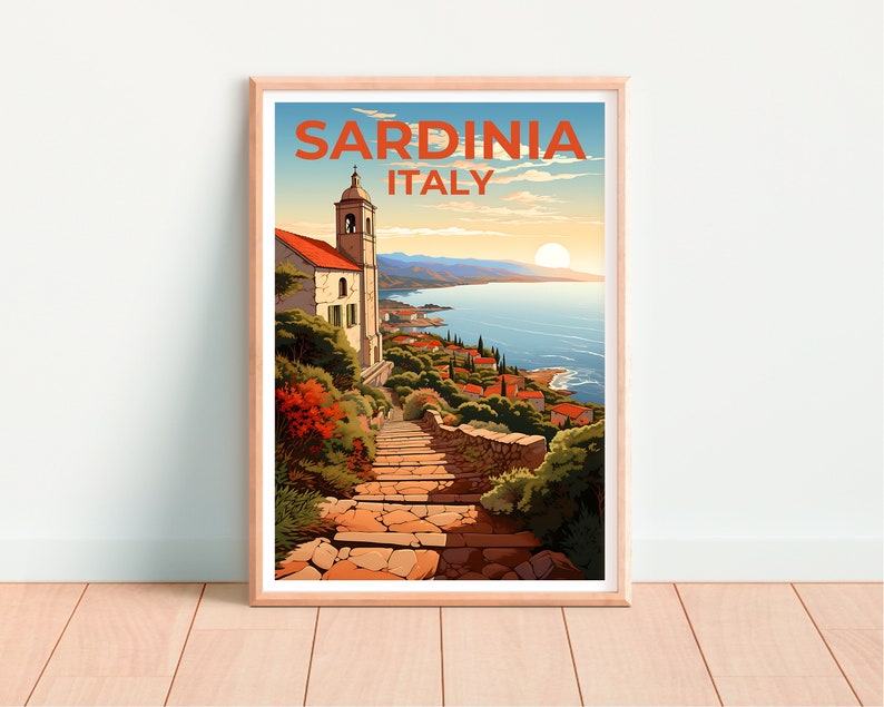 Sardinia Travel Poster, Italy Wall Art, Italy Print, Sardinia Poster, Italy Poster, Nature Poster, Sardinia Art