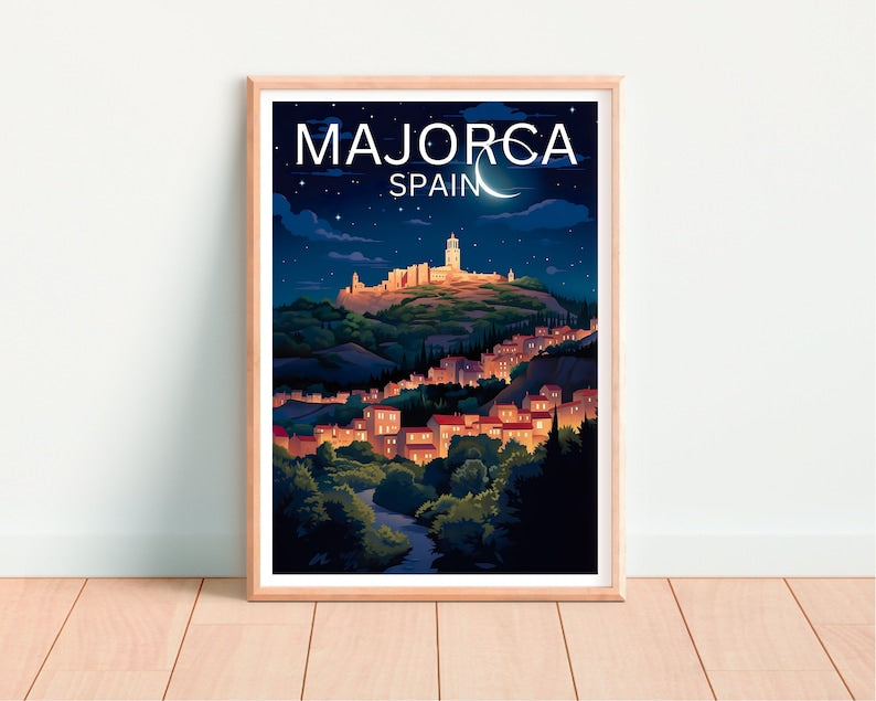 Majorca Travel Poster, Spain Wall Art, Spain Print, Majorca Poster, Mallorca Poster, Island Poster, Majorca Art