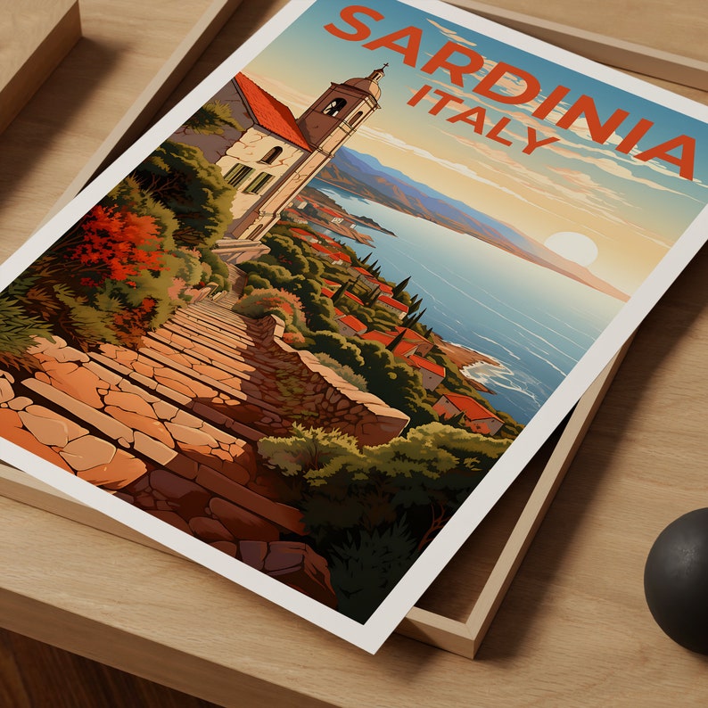 Sardinia Travel Poster, Italy Wall Art, Italy Print, Sardinia Poster, Italy Poster, Nature Poster, Sardinia Art