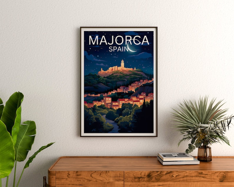 Majorca Travel Poster, Spain Wall Art, Spain Print, Majorca Poster, Mallorca Poster, Island Poster, Majorca Art