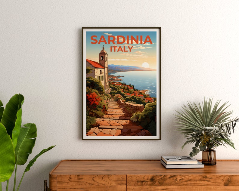 Sardinia Travel Poster, Italy Wall Art, Italy Print, Sardinia Poster, Italy Poster, Nature Poster, Sardinia Art