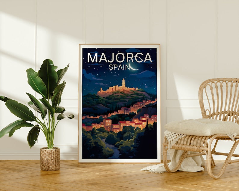Majorca Travel Poster, Spain Wall Art, Spain Print, Majorca Poster, Mallorca Poster, Island Poster, Majorca Art