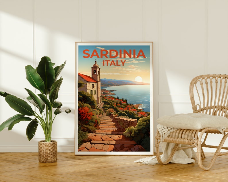 Sardinia Travel Poster, Italy Wall Art, Italy Print, Sardinia Poster, Italy Poster, Nature Poster, Sardinia Art