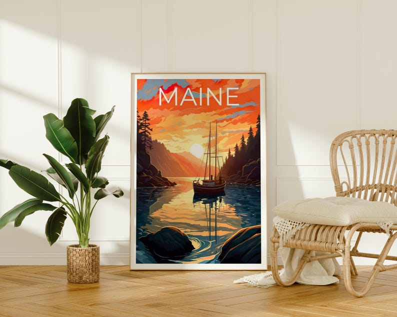 Sierra Nevada Poster, California Wall Art, Nevada Poster Print, Travel Gift Idea, Mountains Illustration, Sierra Nevada Poster