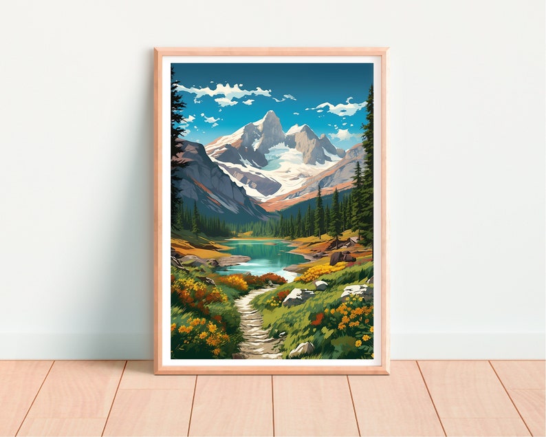 Swiss Alps Travel Poster, Switzerland Wall Art, Switzerland Print, Swiss Alps Poster, Mountains Poster, Nature Poster, Swiss Alps Art