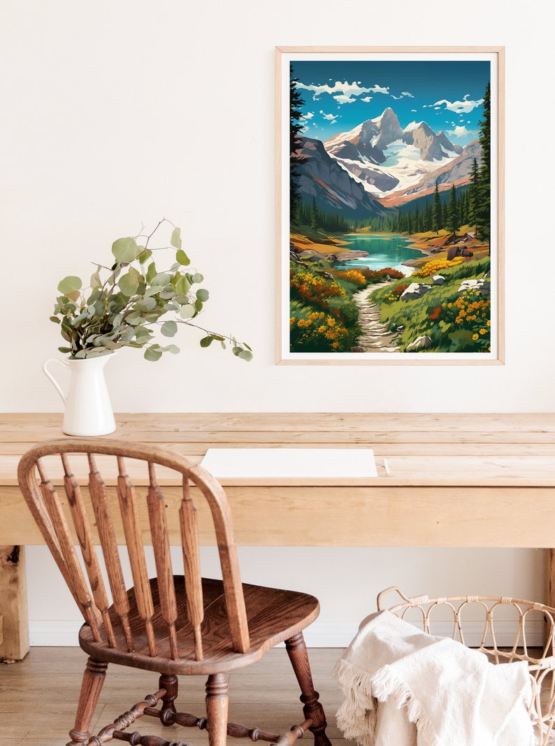 Swiss Alps Travel Poster, Switzerland Wall Art, Switzerland Print, Swiss Alps Poster, Mountains Poster, Nature Poster, Swiss Alps Art