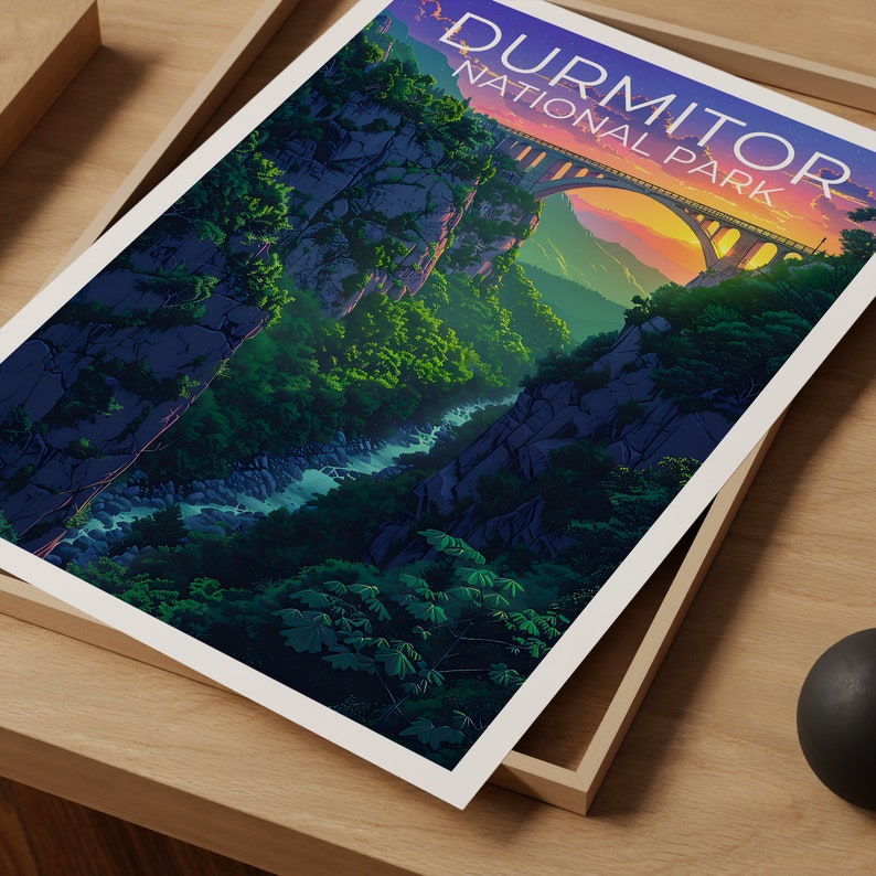 Durmitor National Park Poster, Durmitor Print, Montenegro Poster, Montenegro Print, Đurđevića Tara Bridge Poster, Montenegro Art