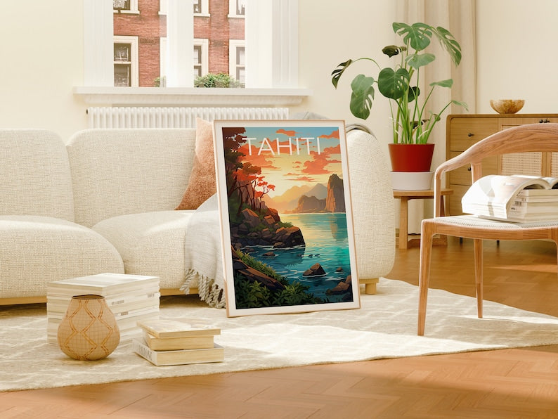 Tahiti Travel Poster, Tahiti Wall Art, Tahiti Print, Tahiti Poster, Tahiti Poster, Nature Poster, Tahiti Art