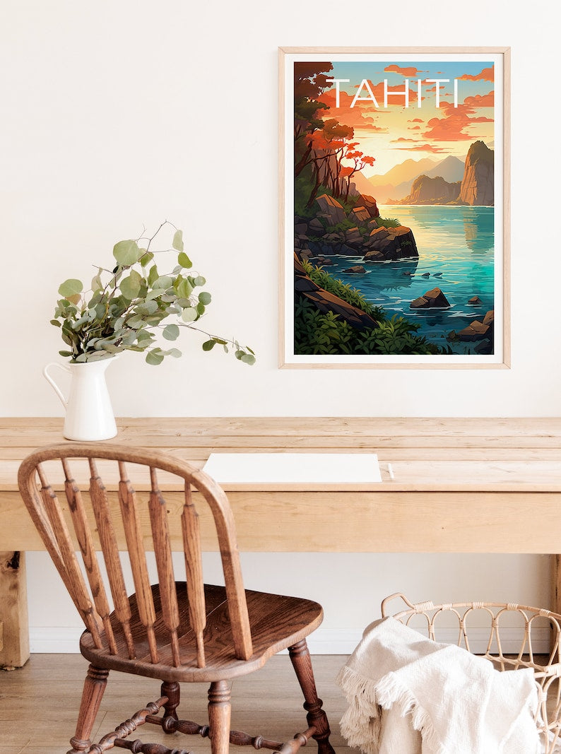 Tahiti Travel Poster, Tahiti Wall Art, Tahiti Print, Tahiti Poster, Tahiti Poster, Nature Poster, Tahiti Art