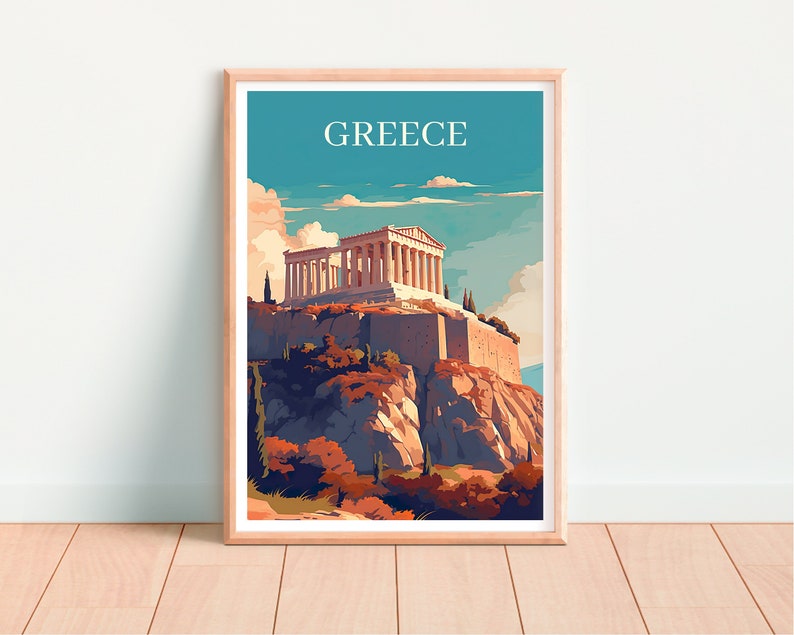 Athens Travel Poster, Athen Wall Art, Greece Print, Athens Poster, Athens Art, Europe Poster, Poster Art, Wall Decor