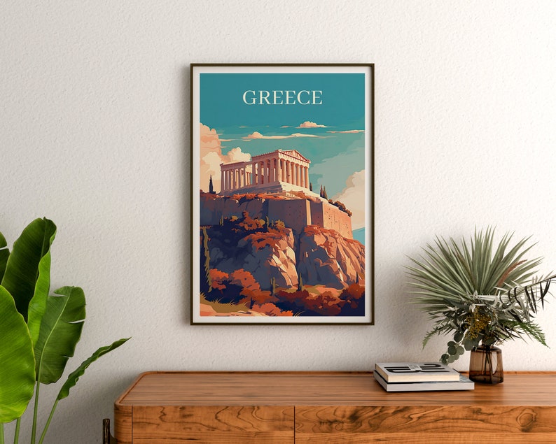 Athens Travel Poster, Athen Wall Art, Greece Print, Athens Poster, Athens Art, Europe Poster, Poster Art, Wall Decor