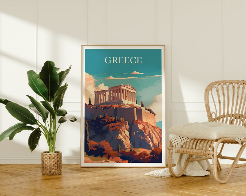 Athens Travel Poster, Athen Wall Art, Greece Print, Athens Poster, Athens Art, Europe Poster, Poster Art, Wall Decor